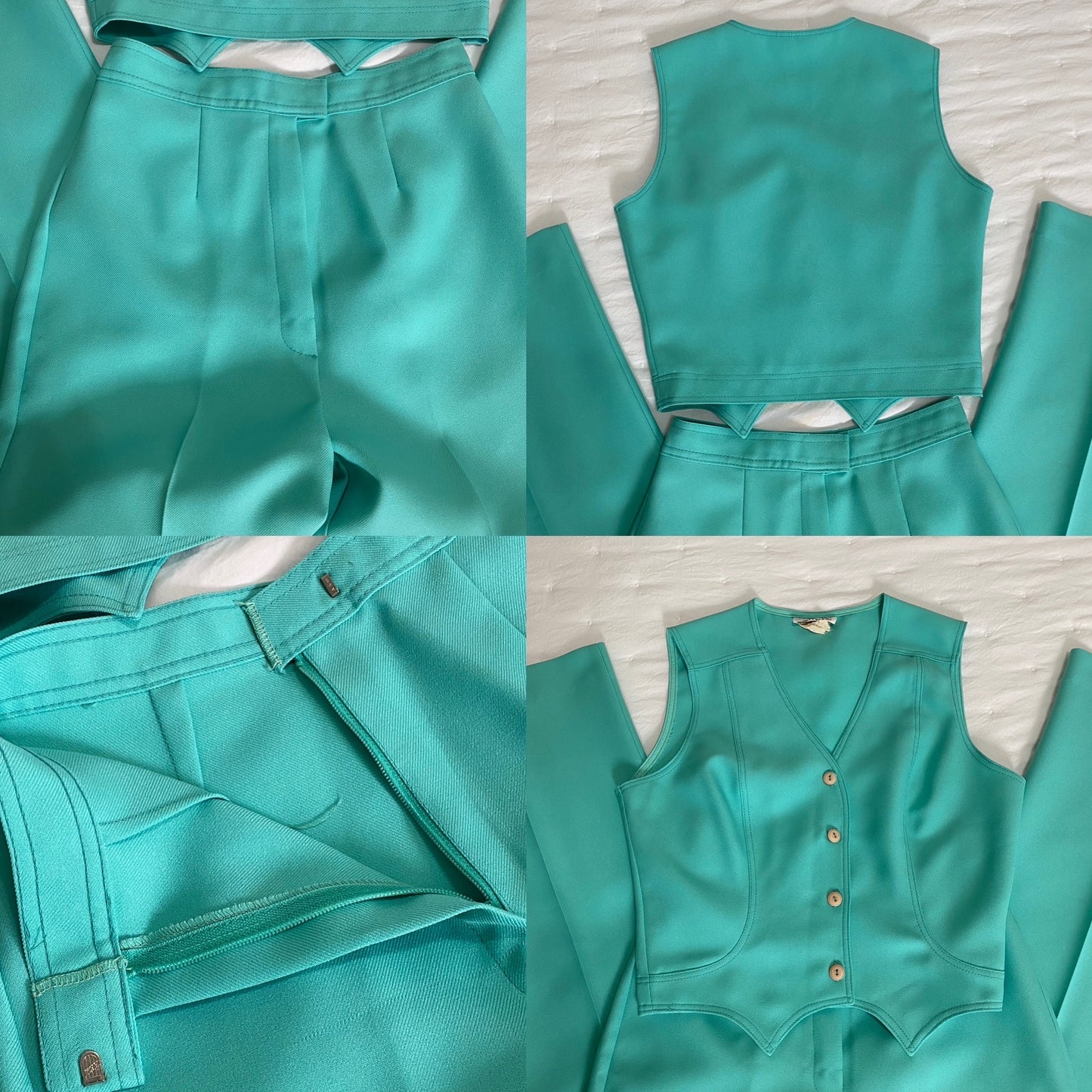 70s 2PC, Sharp Vest Suit (XS, 25” waist)