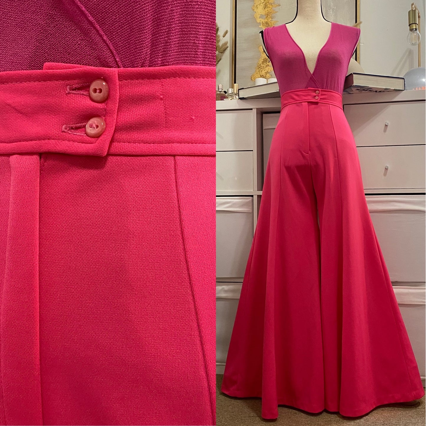 70s High Rise Bell Bottom Flare (XS, 25" Waist)