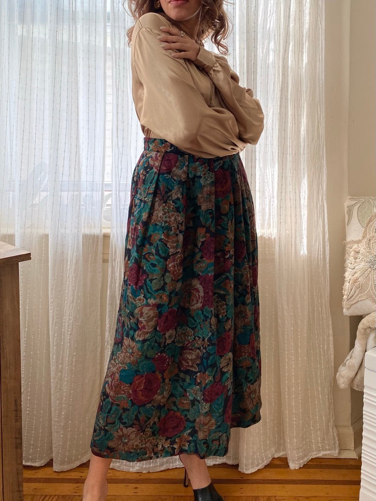 Floral Print Maxi Skirt