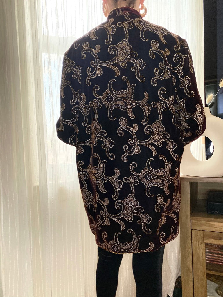 Red Velvet with Gold Design Jacket