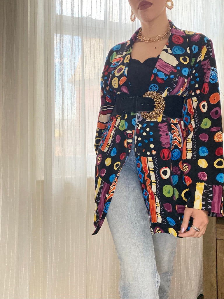Abstract Print Blazer