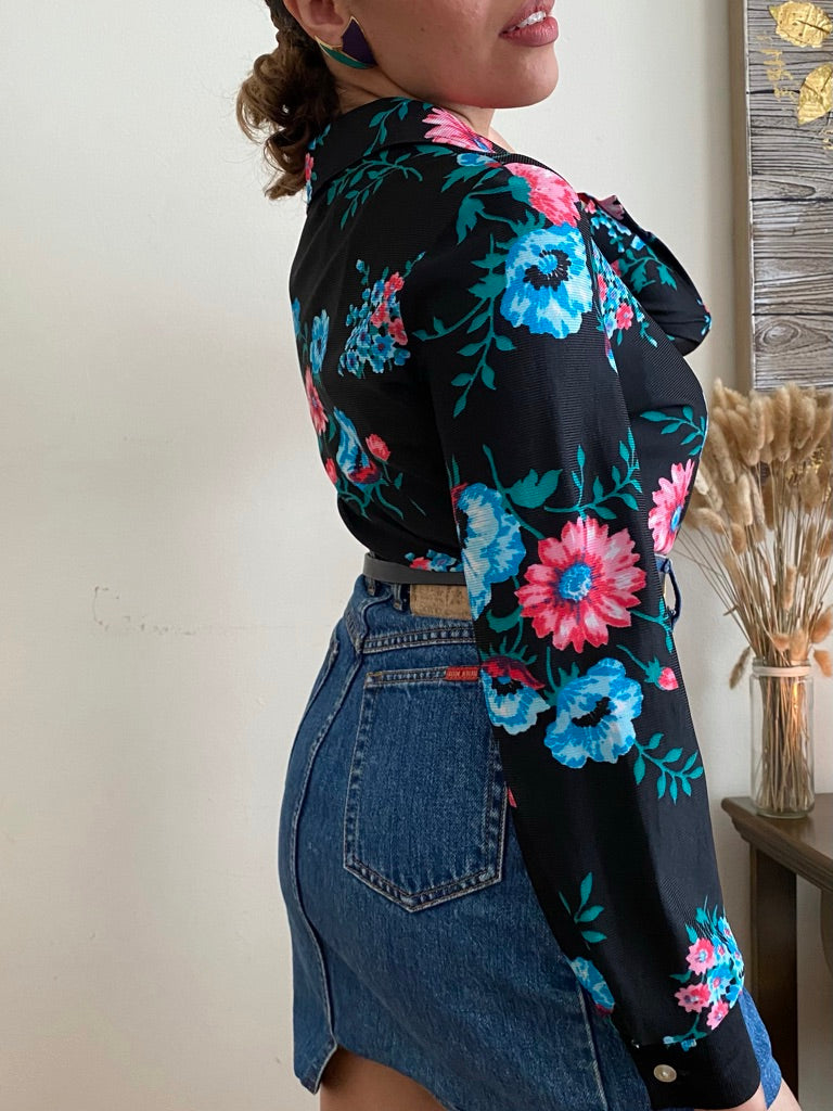 Floral Button Down Blouse
