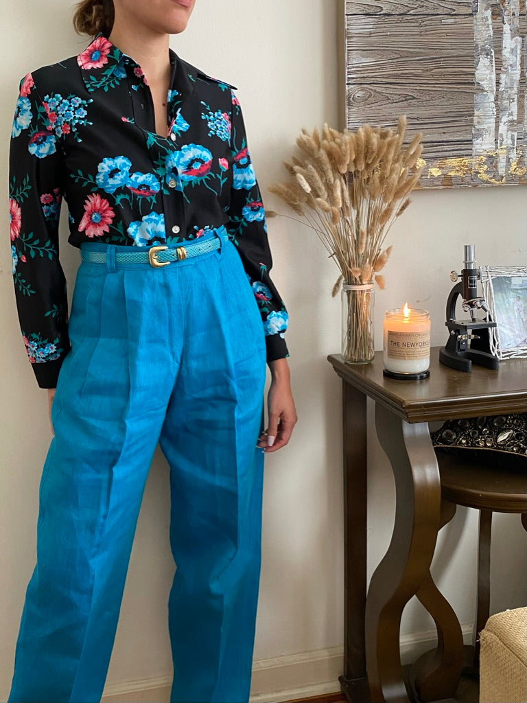 Floral Button Down Blouse