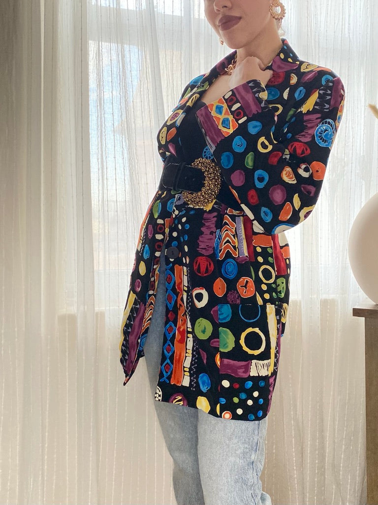 Abstract Print Blazer
