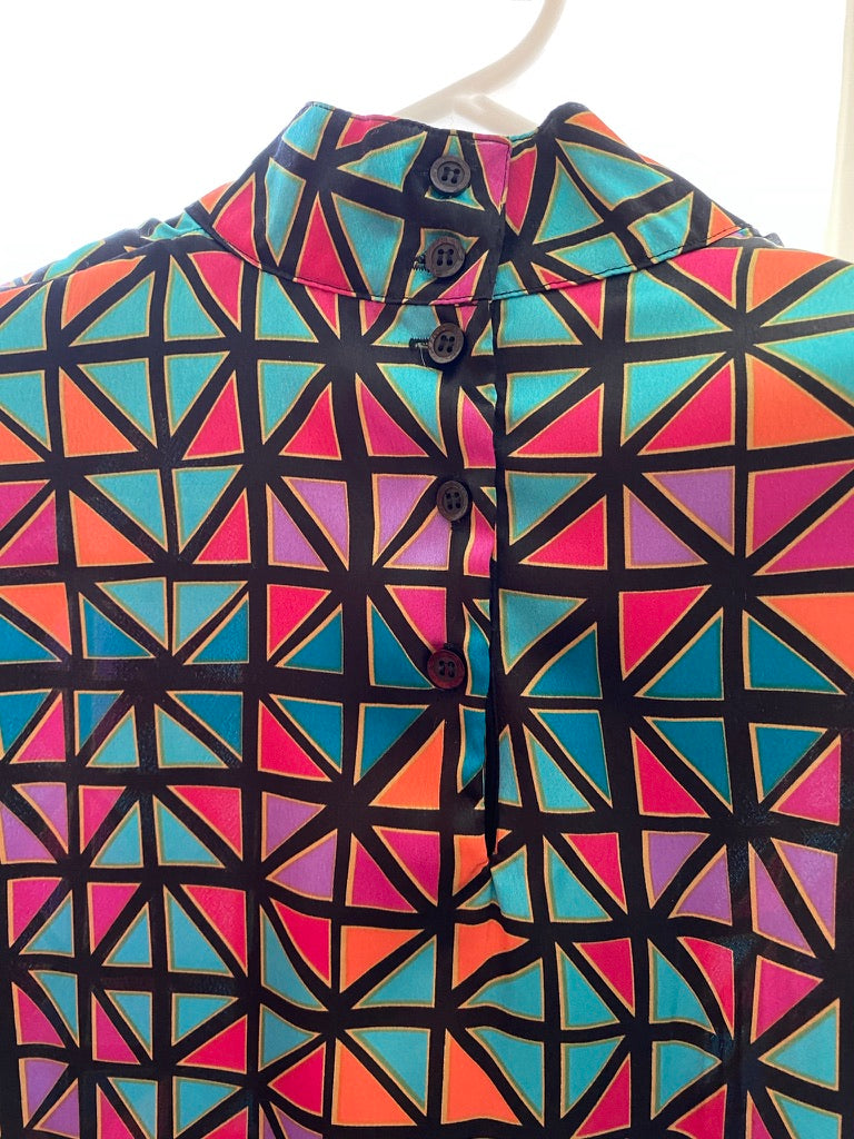 Colorful Geometric Print Long Sleeve