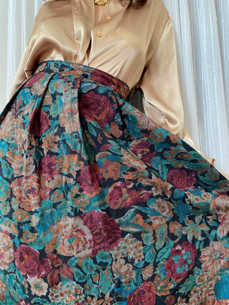 Floral Print Maxi Skirt