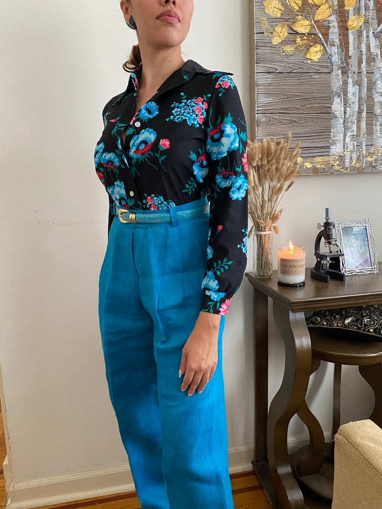 Floral Button Down Blouse