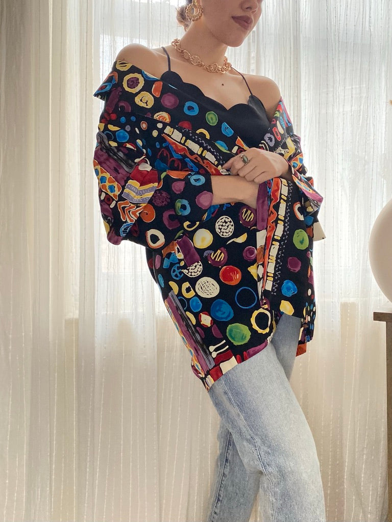 Abstract Print Blazer