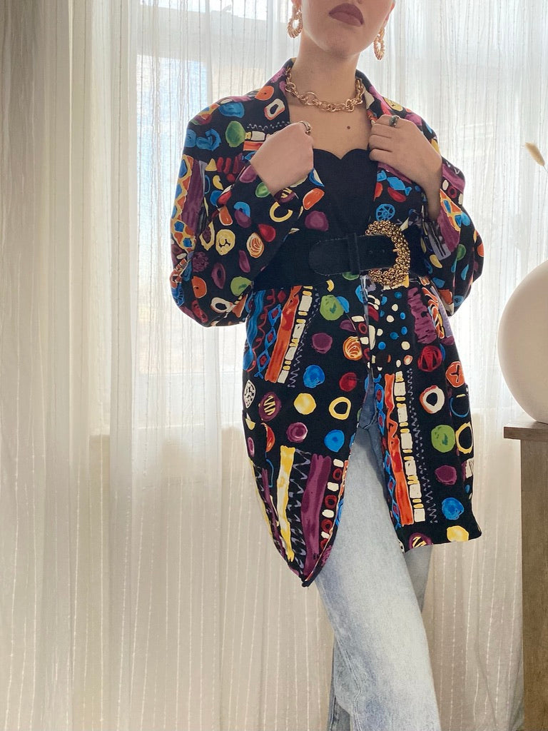 Abstract Print Blazer