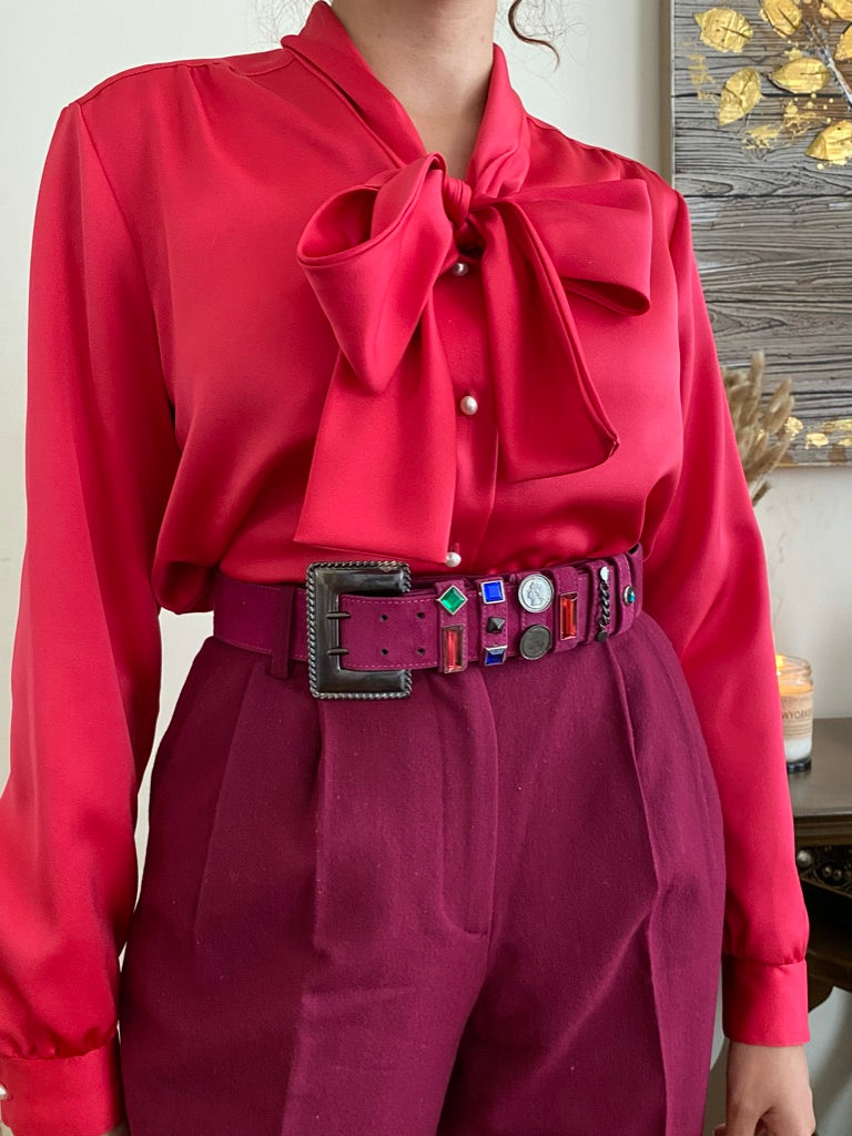 Bow Long Sleeve Blouse