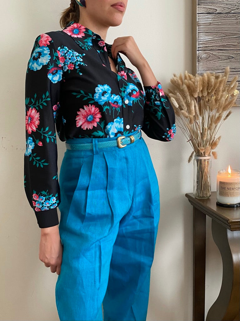 Floral Button Down Blouse