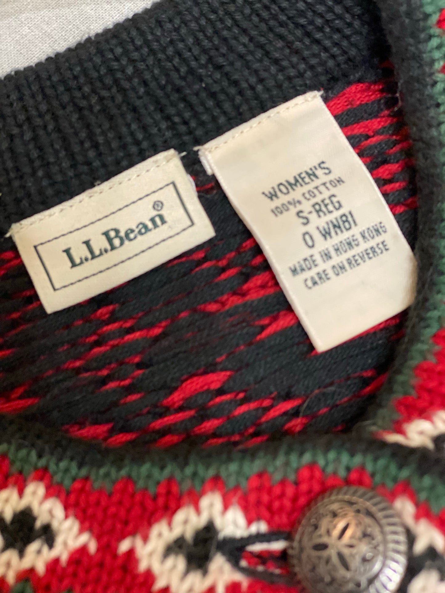 90's Nordic Style Cotton Button Down Knit (S)