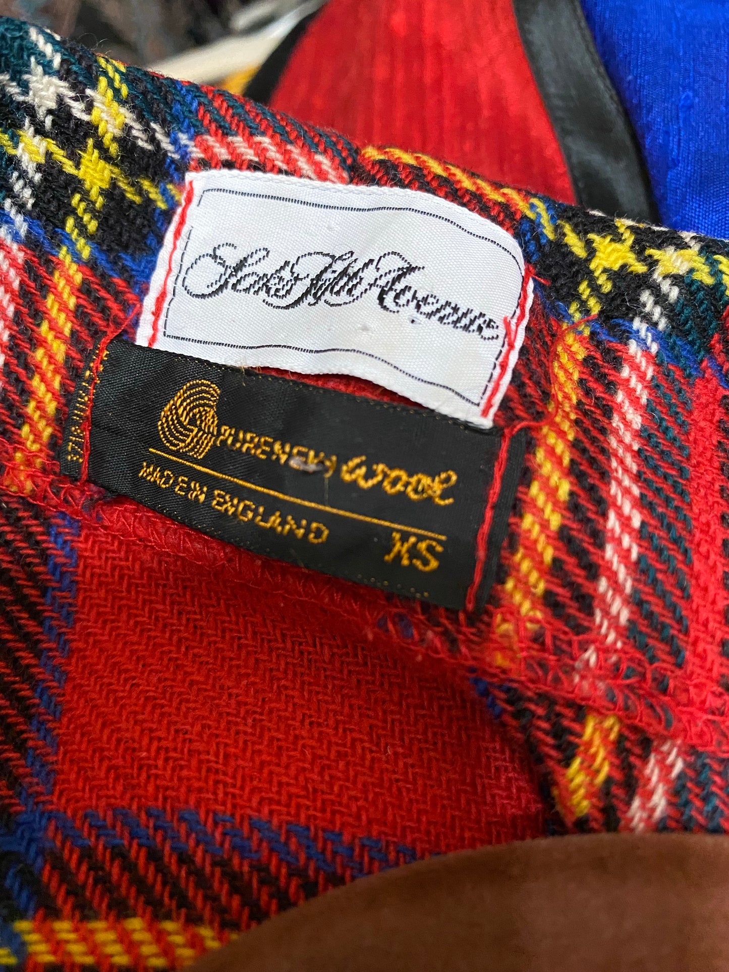 70's Tartan/Plaid Full Length Coat/Robe (XS)