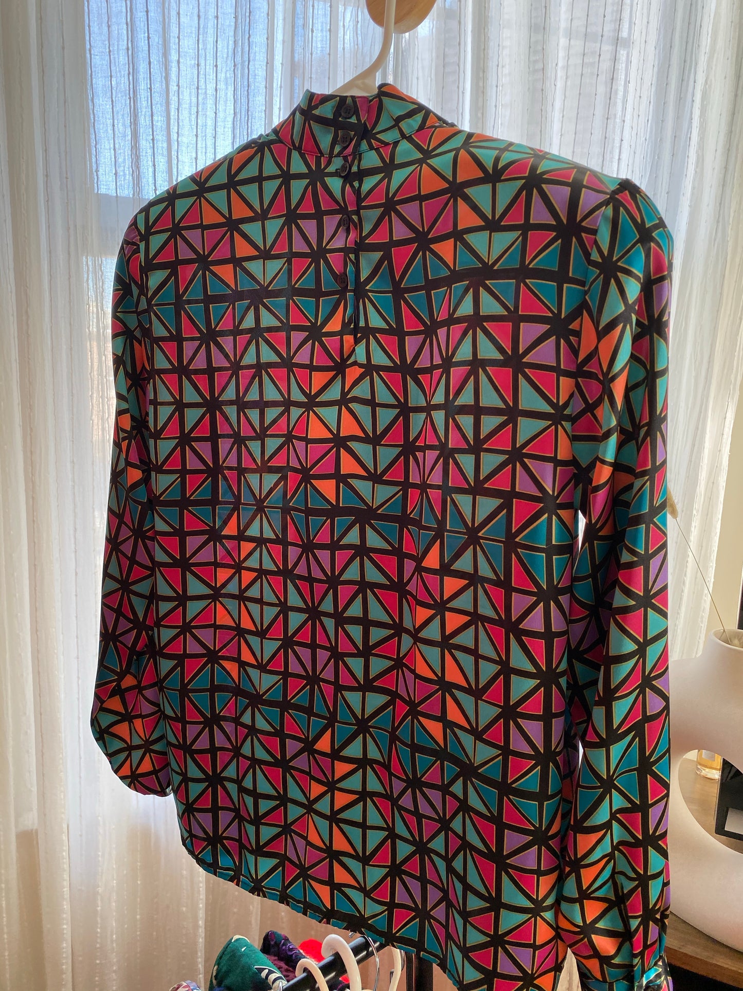 Colorful Geometric Print Long Sleeve