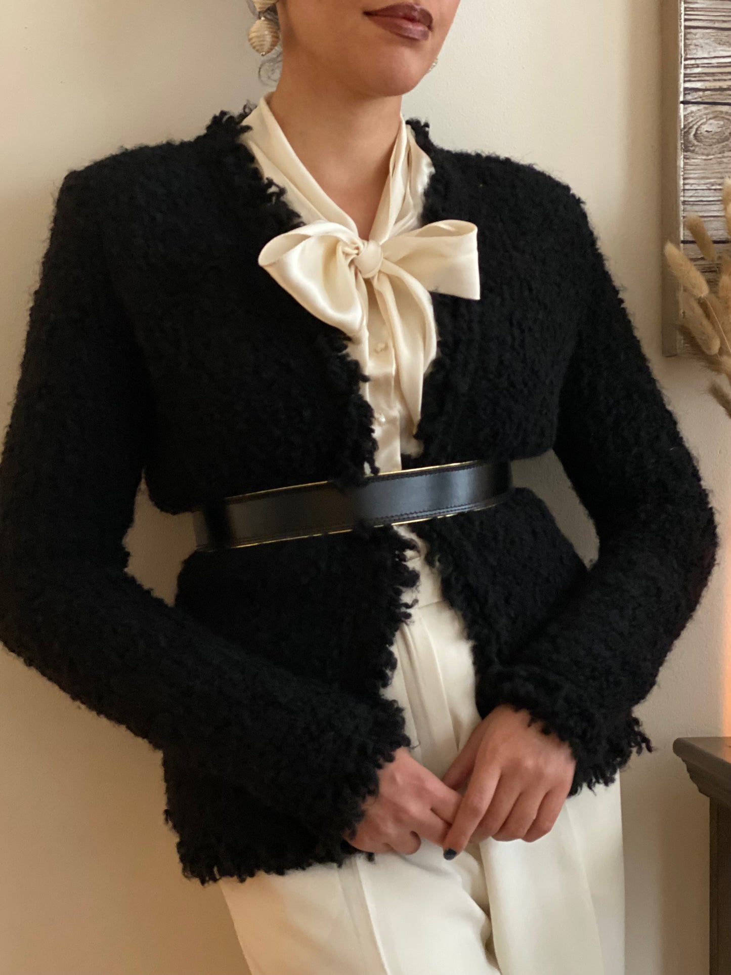 Boucle Open Front Jacket