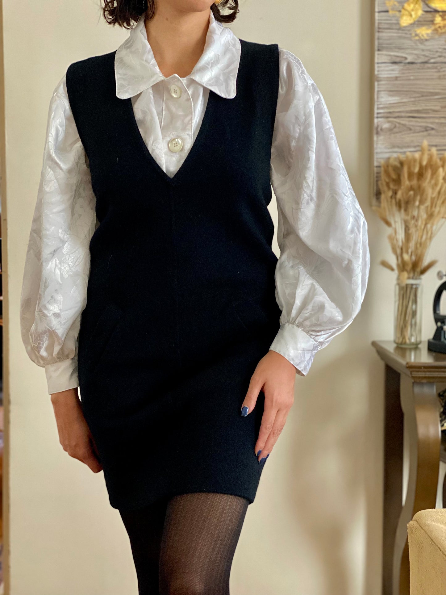 80's Sleeveless Sweater Vest (S)
