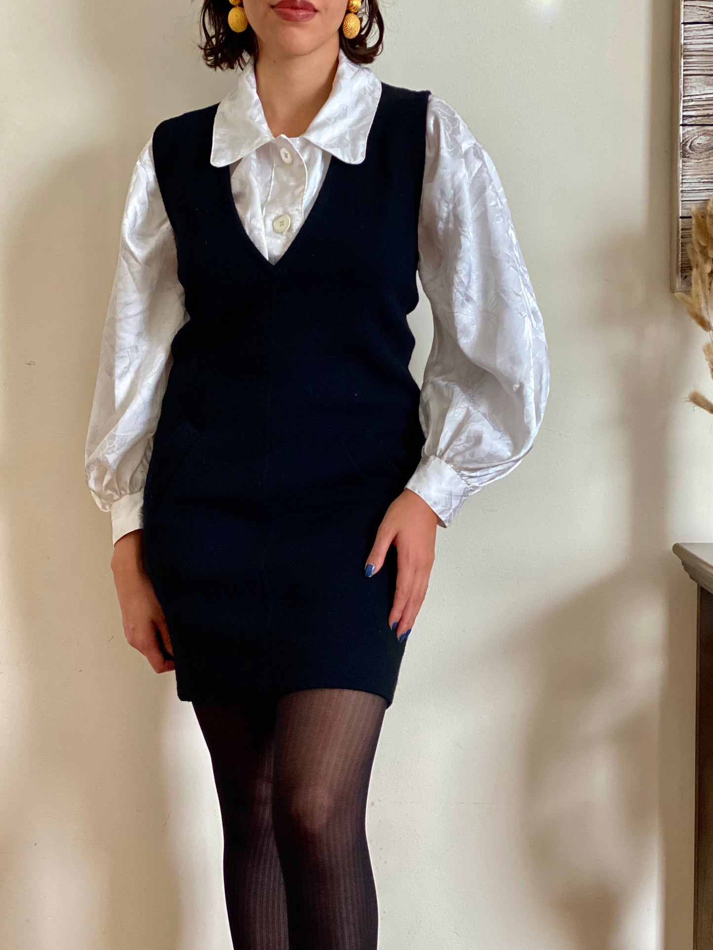 80's Sleeveless Sweater Vest (S)