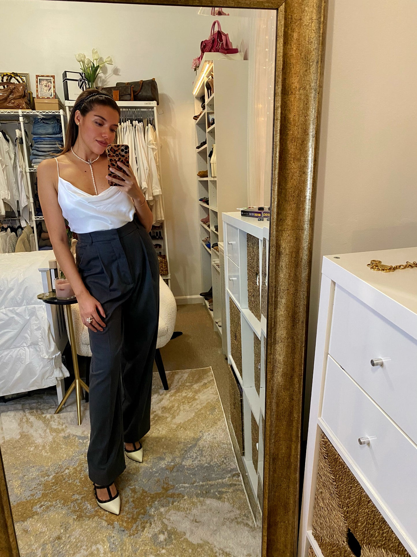 High Waisted Wide Leg Trousers