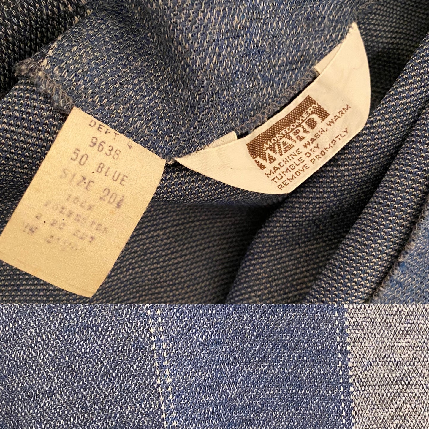 70’s Denim-Look Patchwork Pantsuit (L-XL)