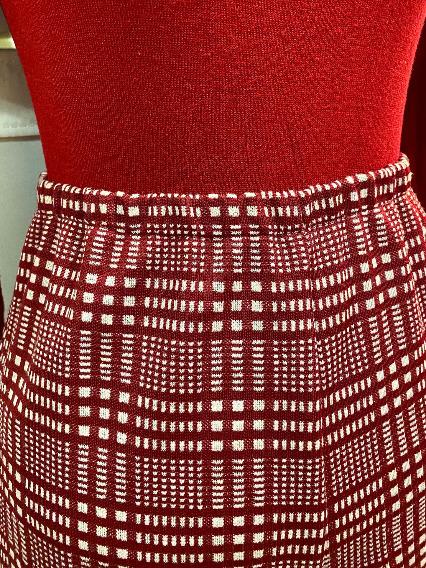 70's Glen Plaid High Rise Bell Bottoms (S-M)