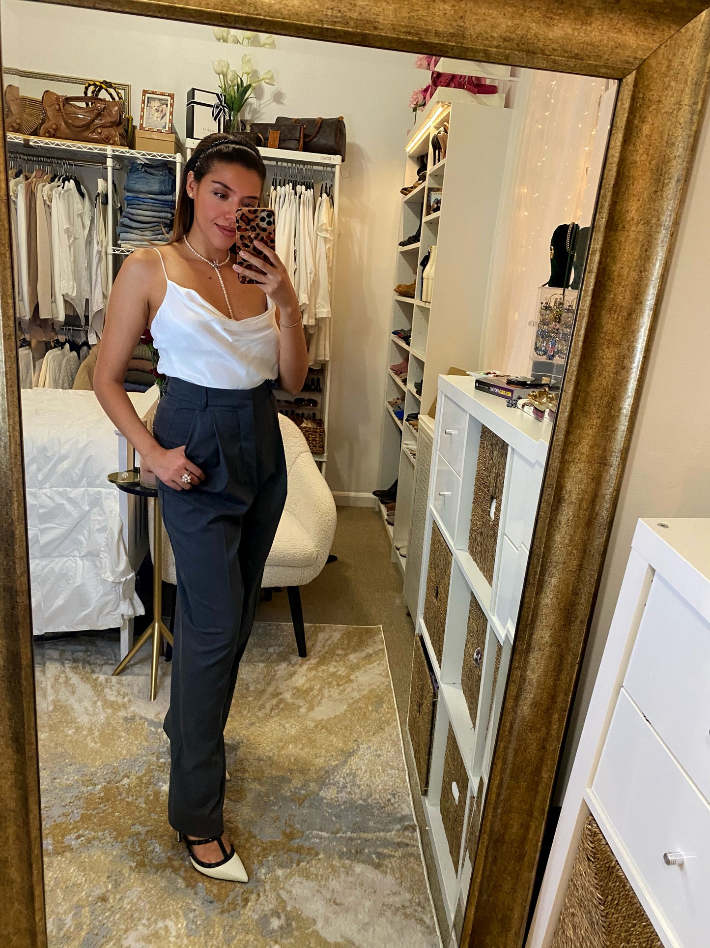 High Waisted Wide Leg Trousers