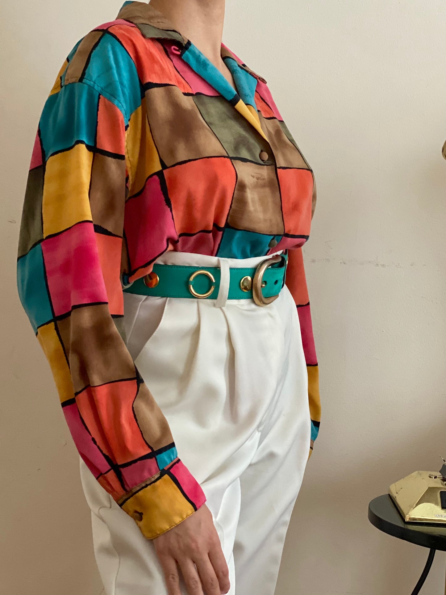Multicolor Block Blouse (M)