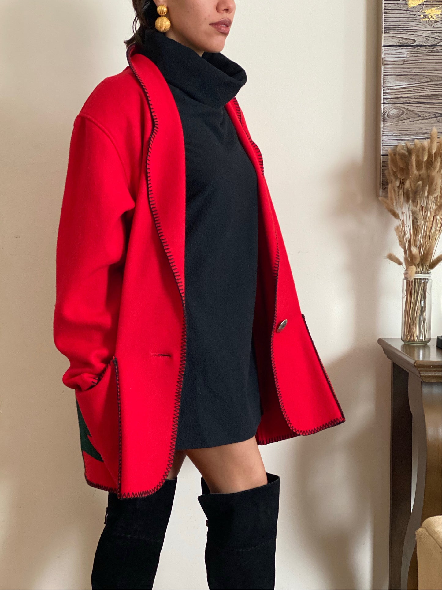 80’s Husky/wolf Oversized Jacket (L)
