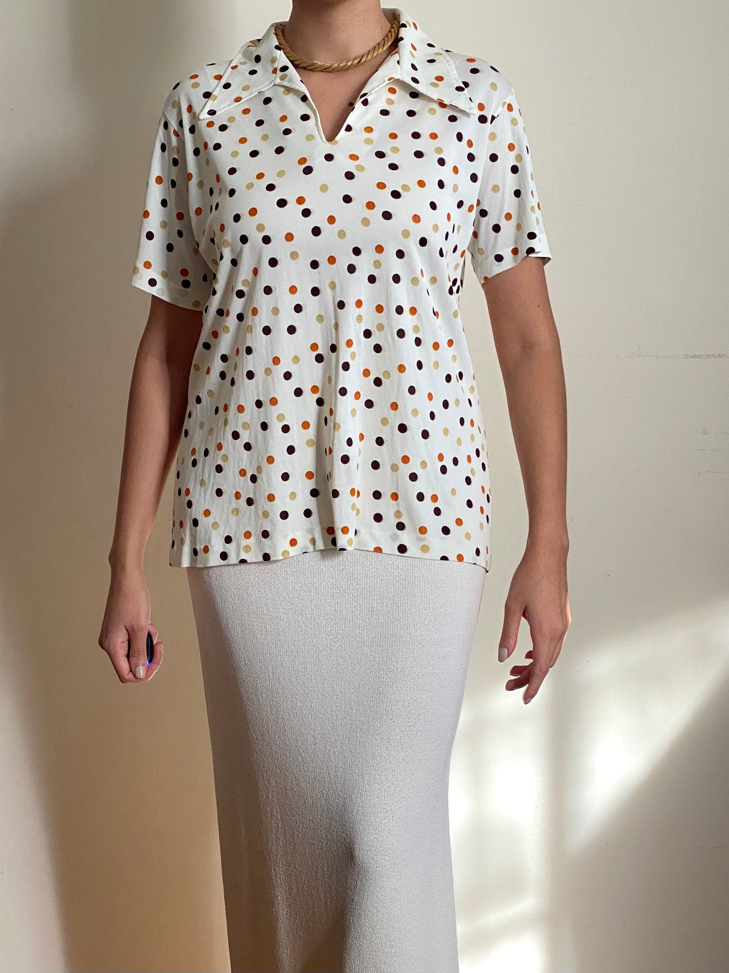 70's Polka Dot Top (M)