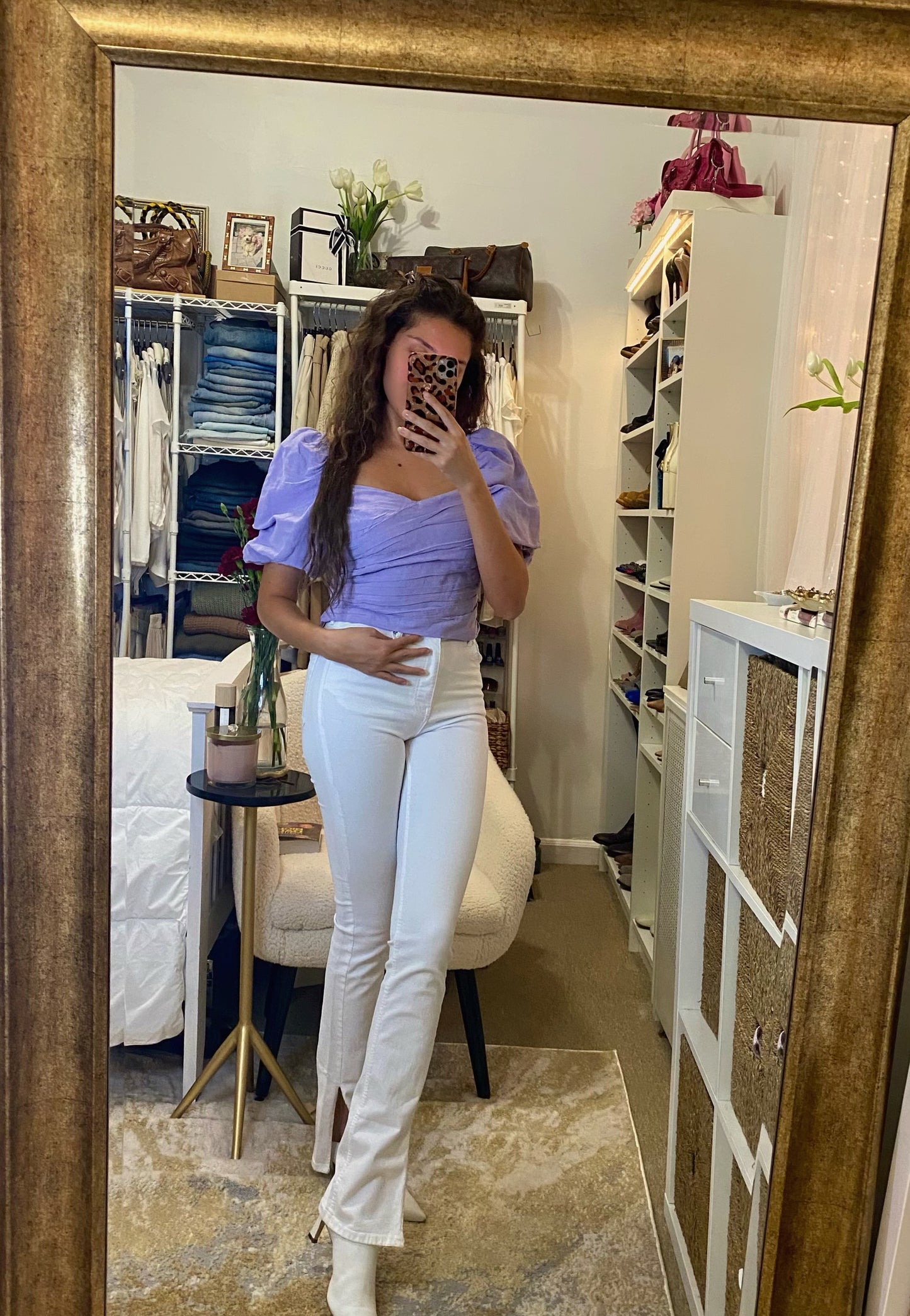 Zara Lilac Crop Top