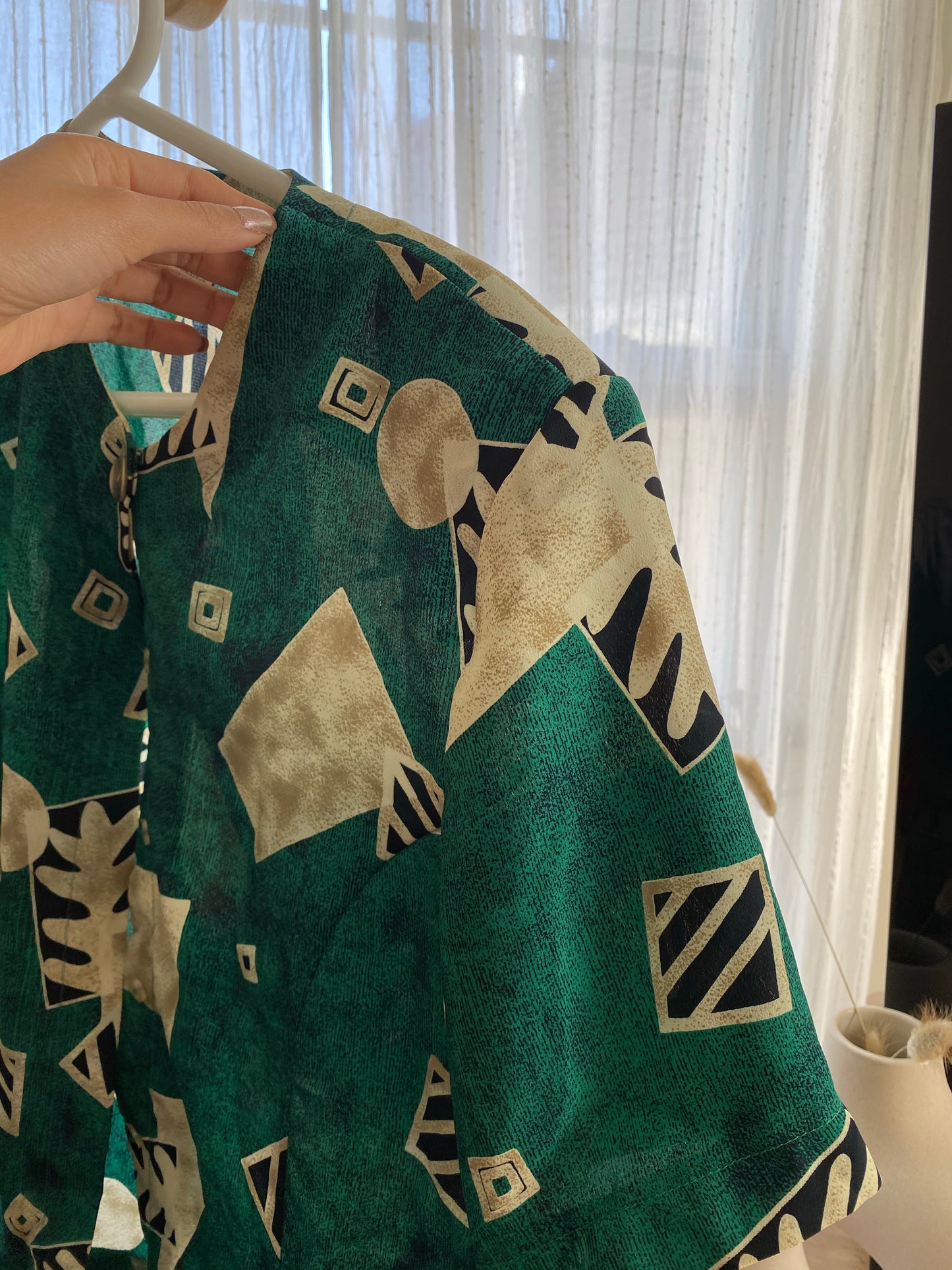 Abstract Pattern Short Sleeve Top - Vintage