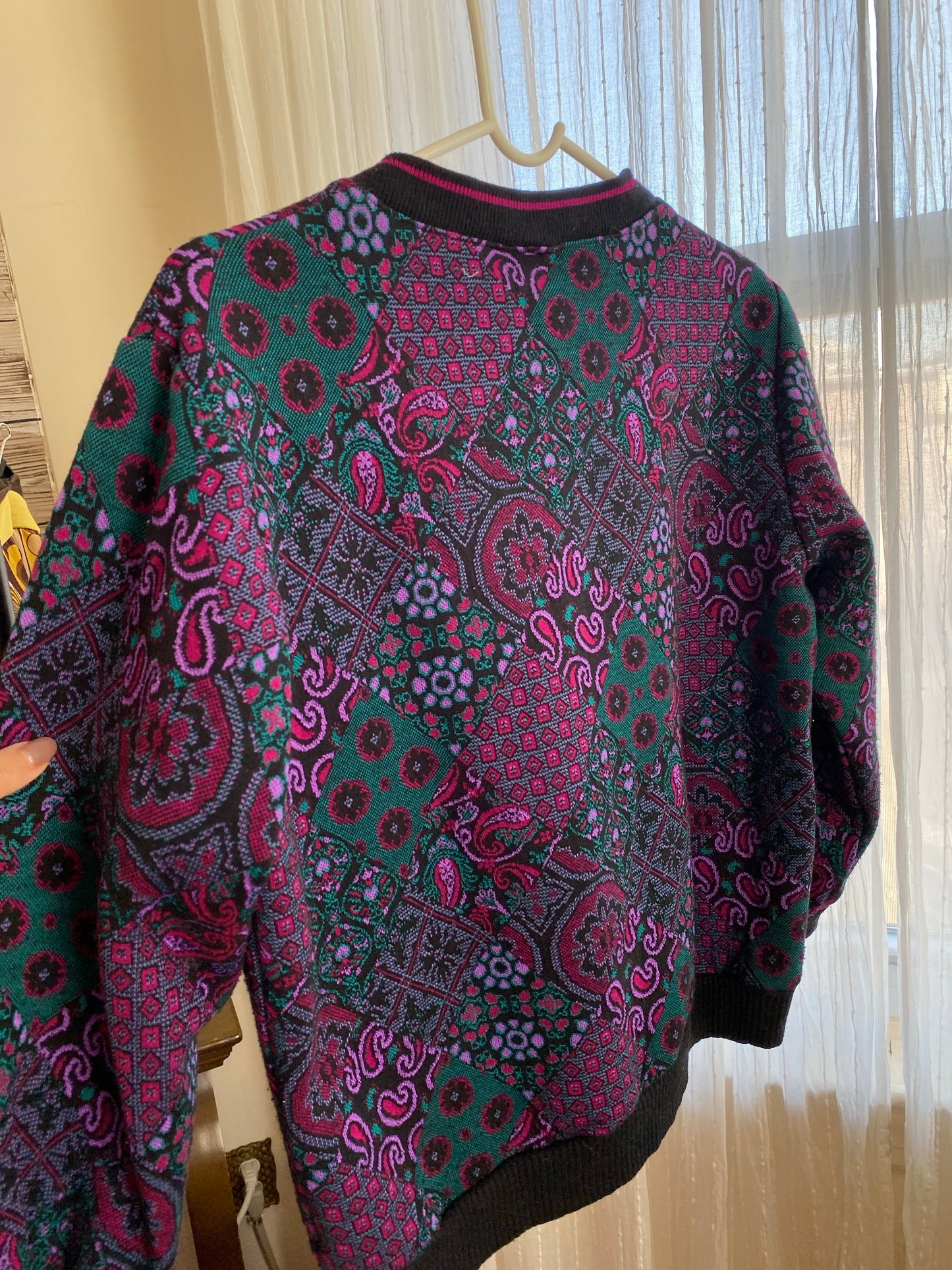 Purple Abstract Sweater