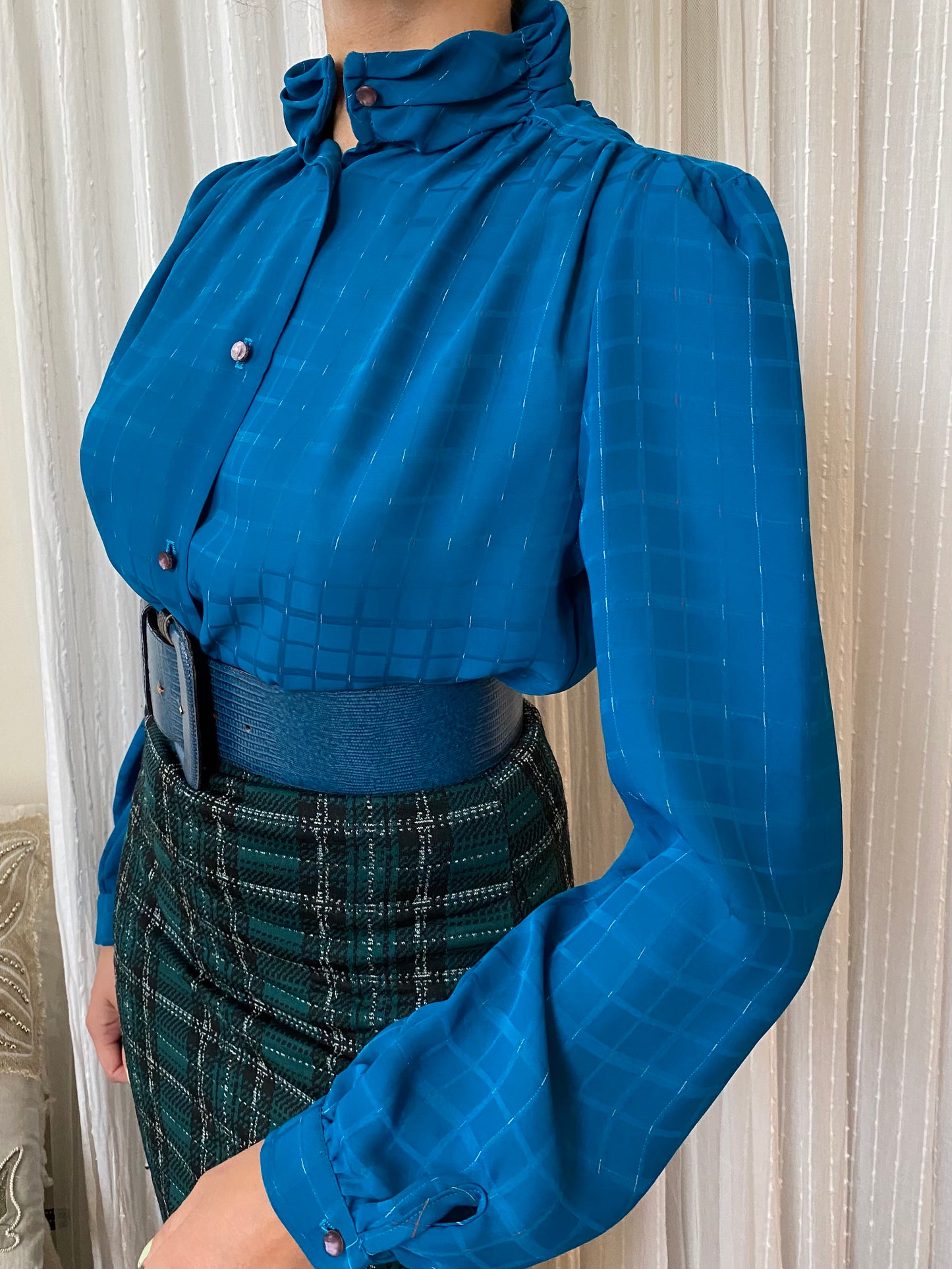 Teal Long Sleeve Blouse