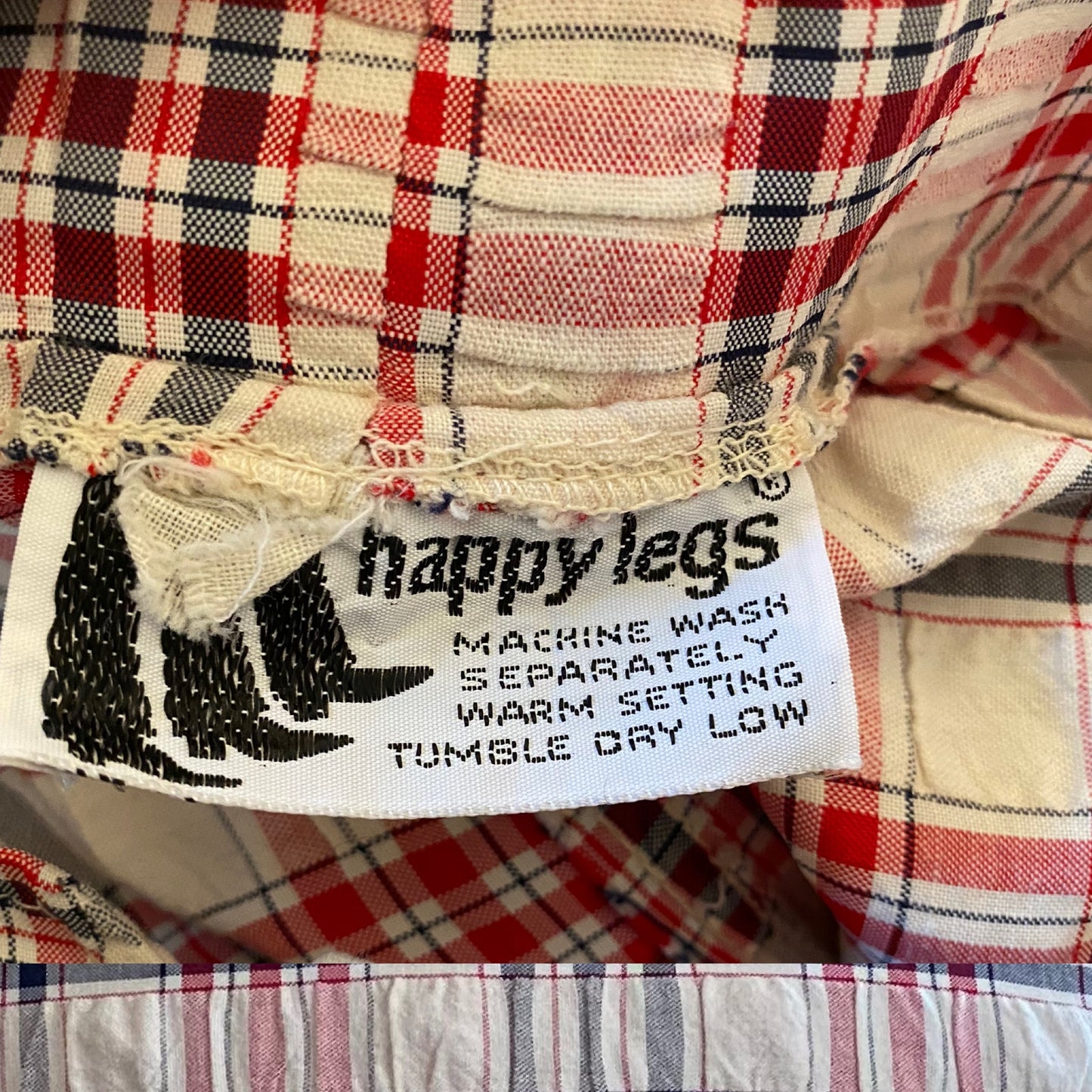 70's Plaid Seersucker Ribcage Bell Bottoms (XS-S)