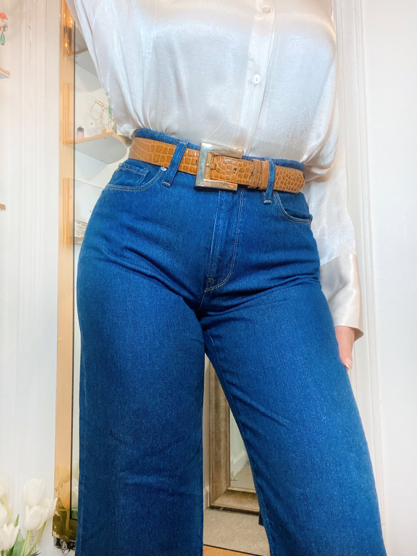 Vintage Alligator Embossed Belt