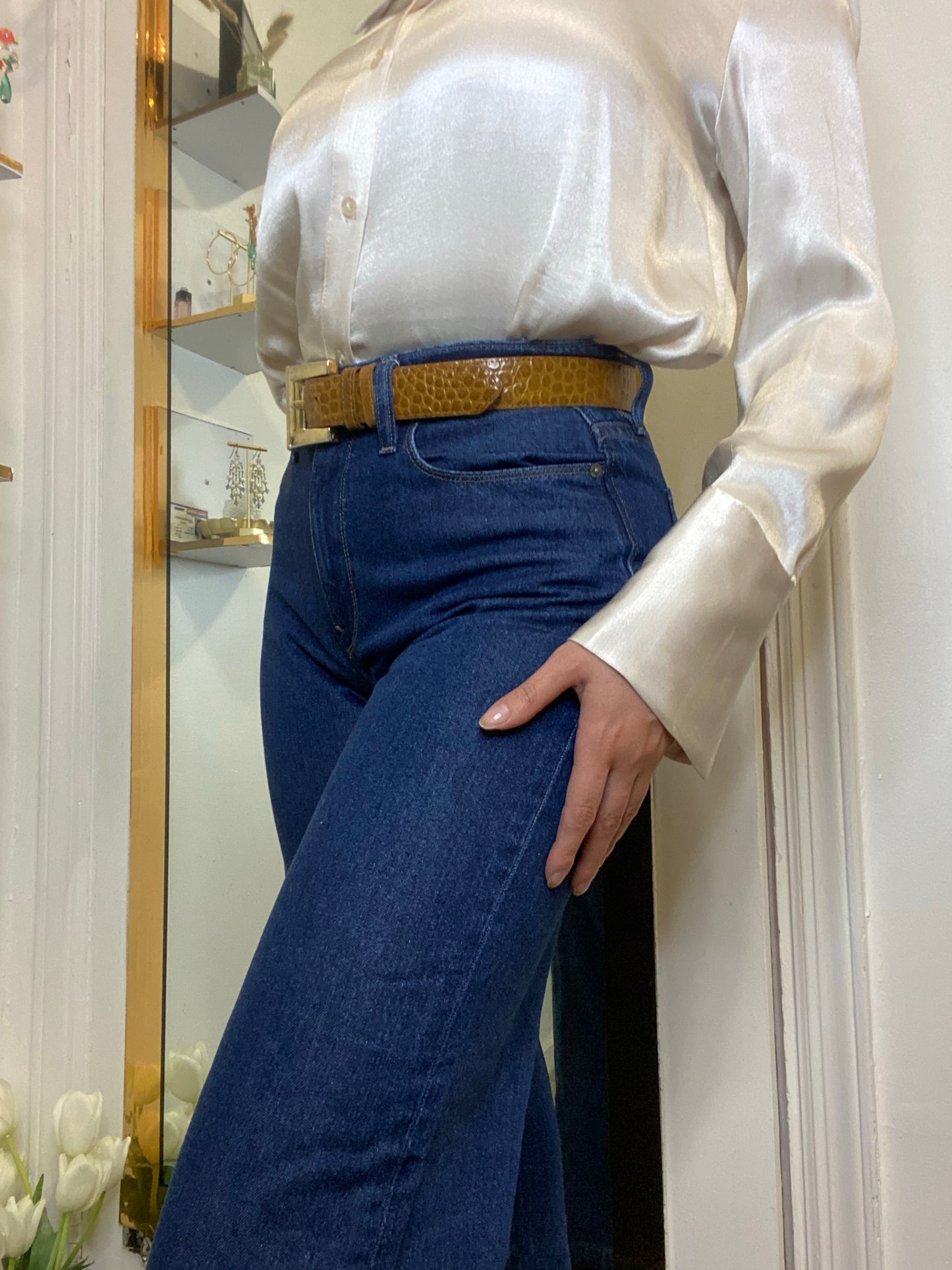 Vintage Alligator Embossed Belt