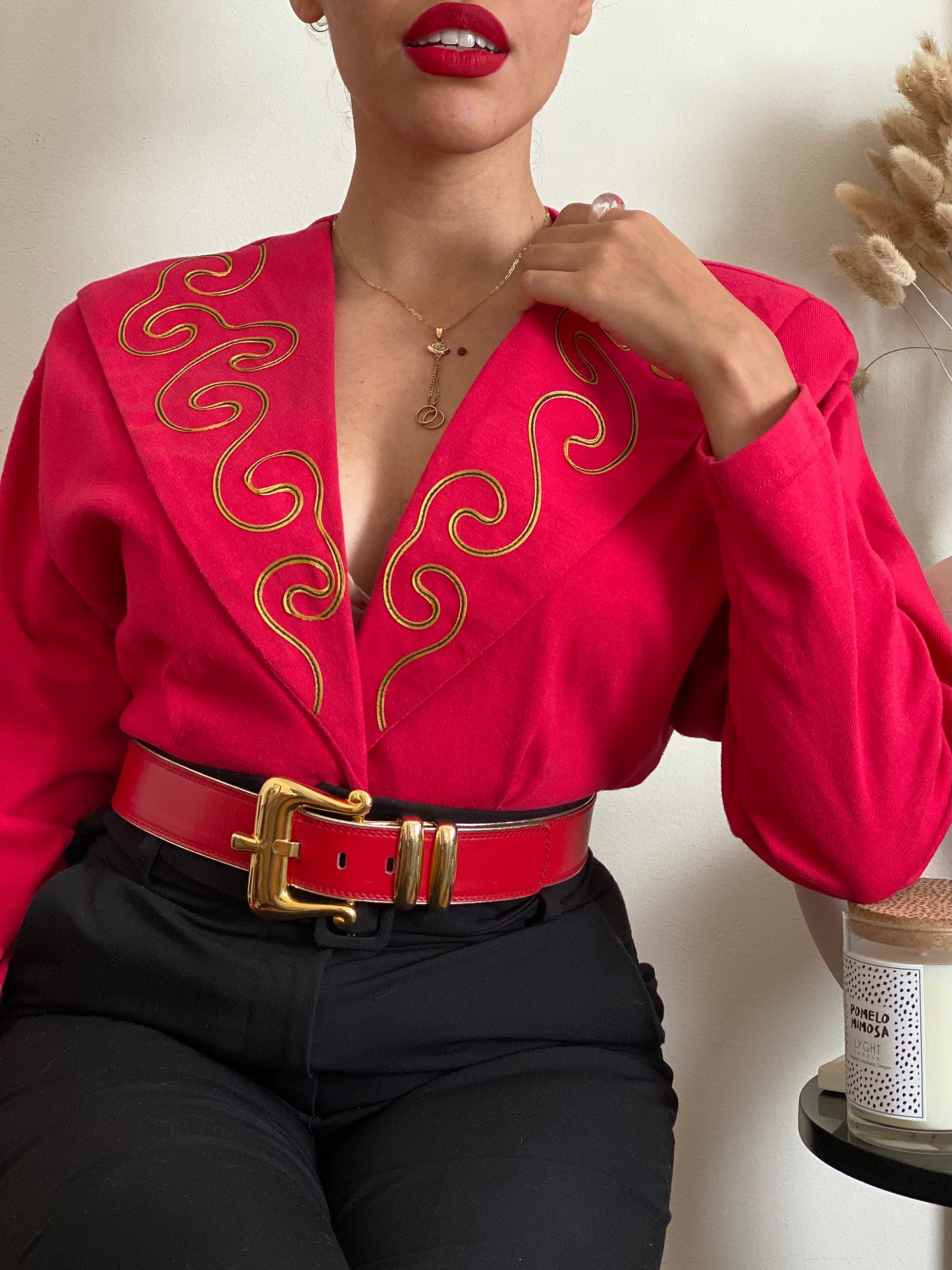 Cropped sailor long sleeve jacket/blouse