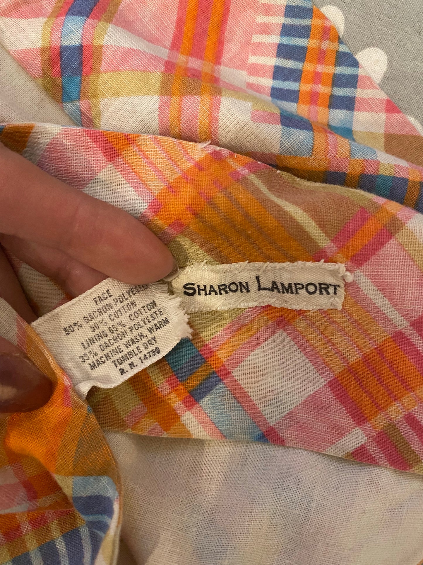 70'S Madras Plaid Summer Cotton Halter Top (S-M)