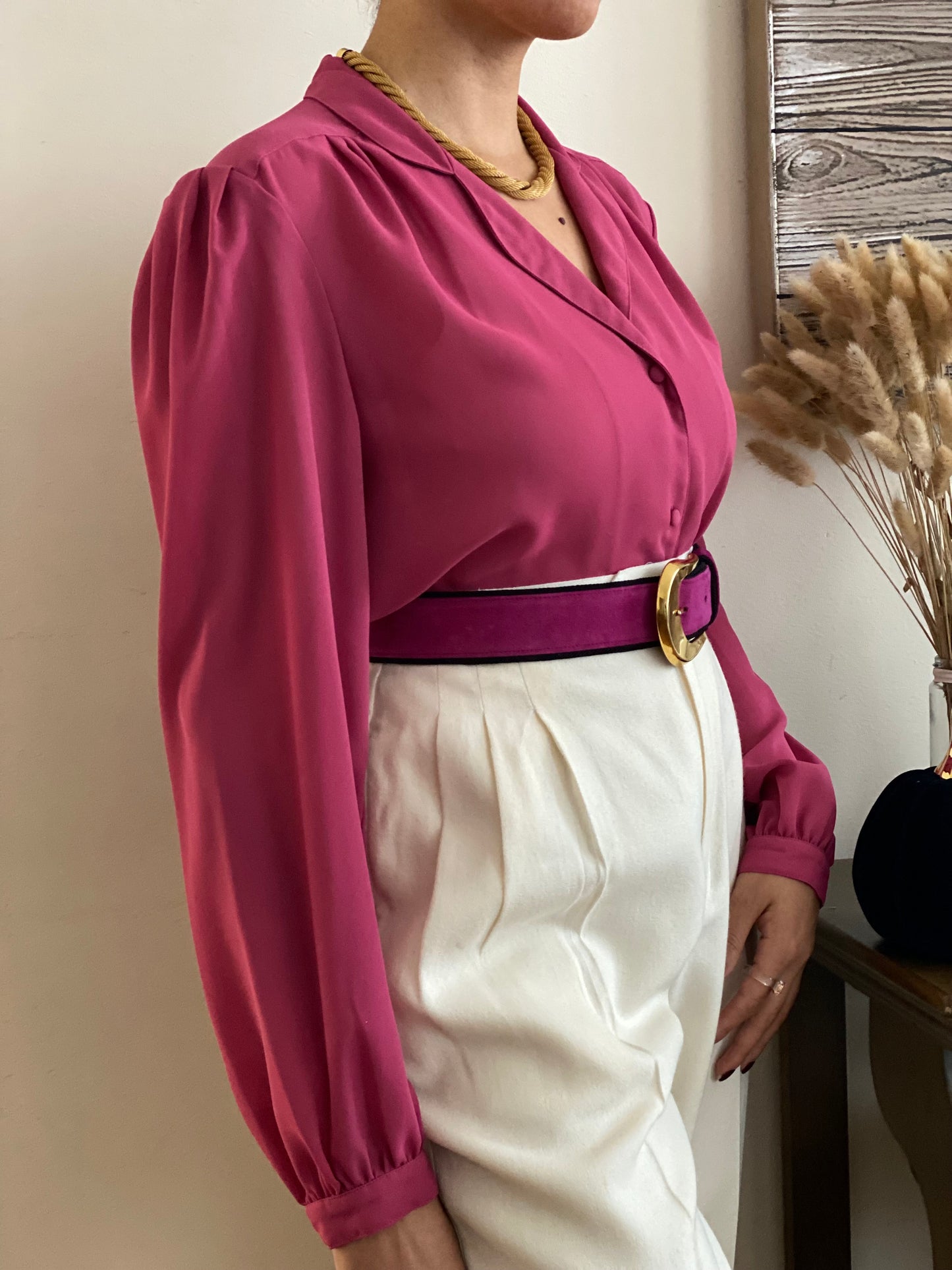 Shirt Collar long sleeve blouse