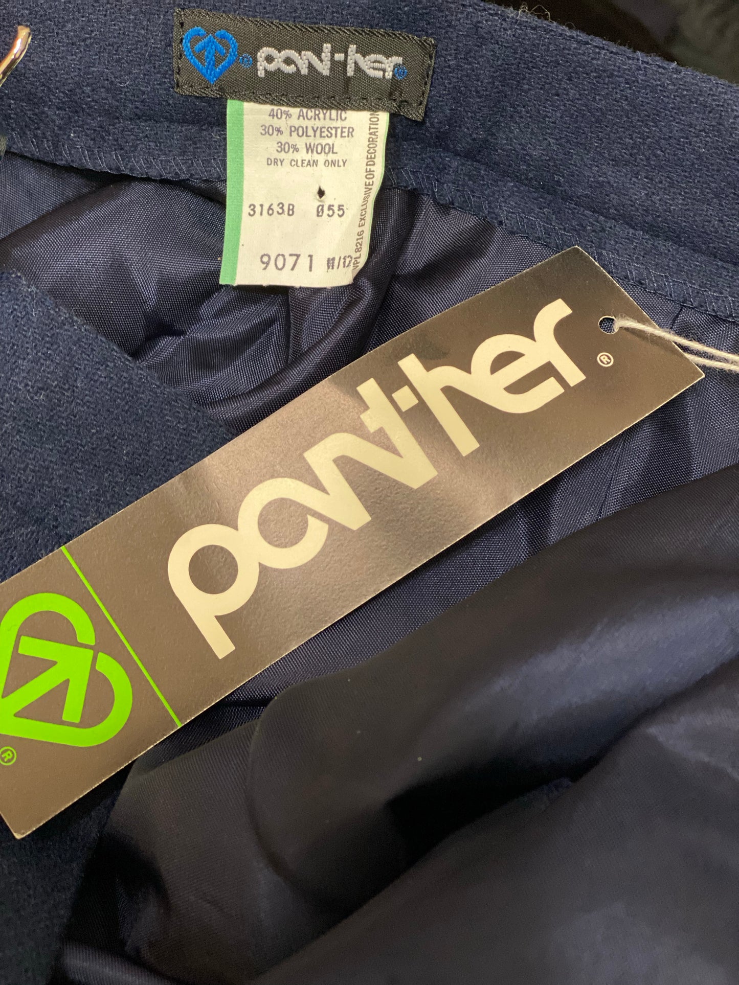 70's NWT Blue High Rise Wool Blend Trousers (S)