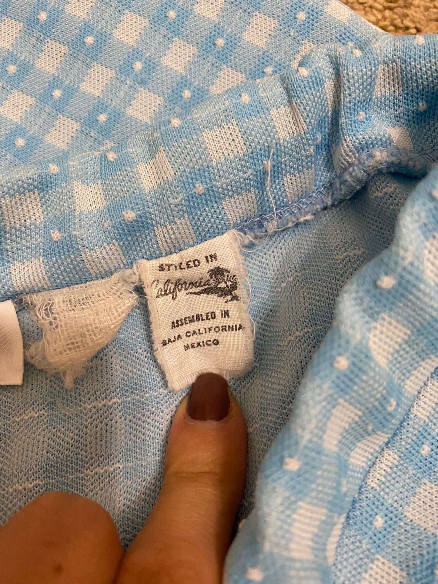 70’s High Rise Gingham Bell Bottoms (L-XL)