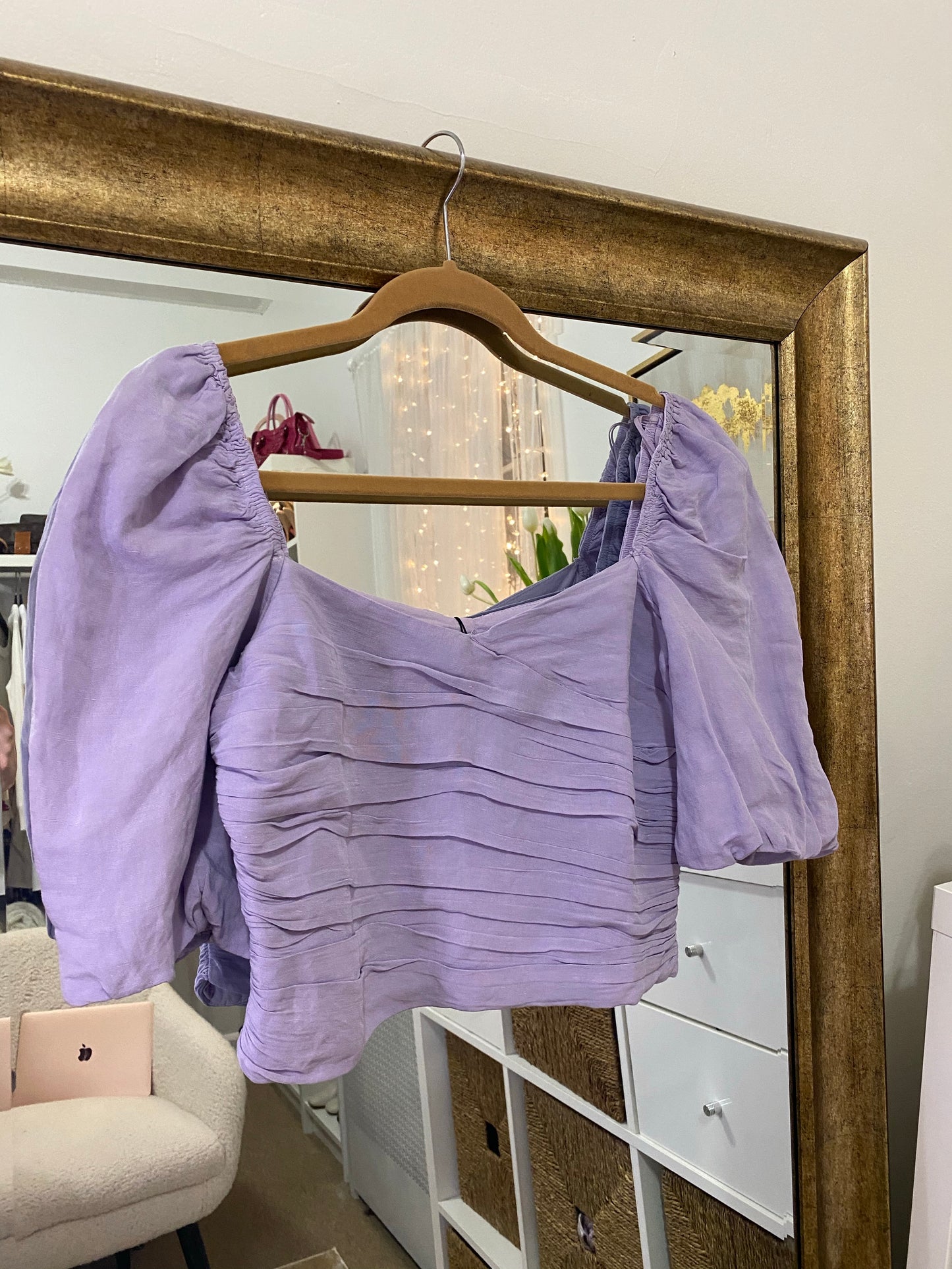 Zara Lilac Crop Top