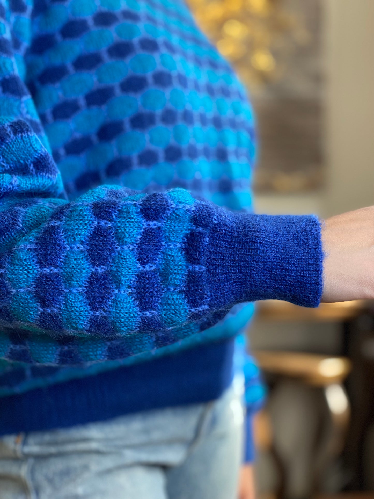 70's Puffy Sleeves Sweater (M)