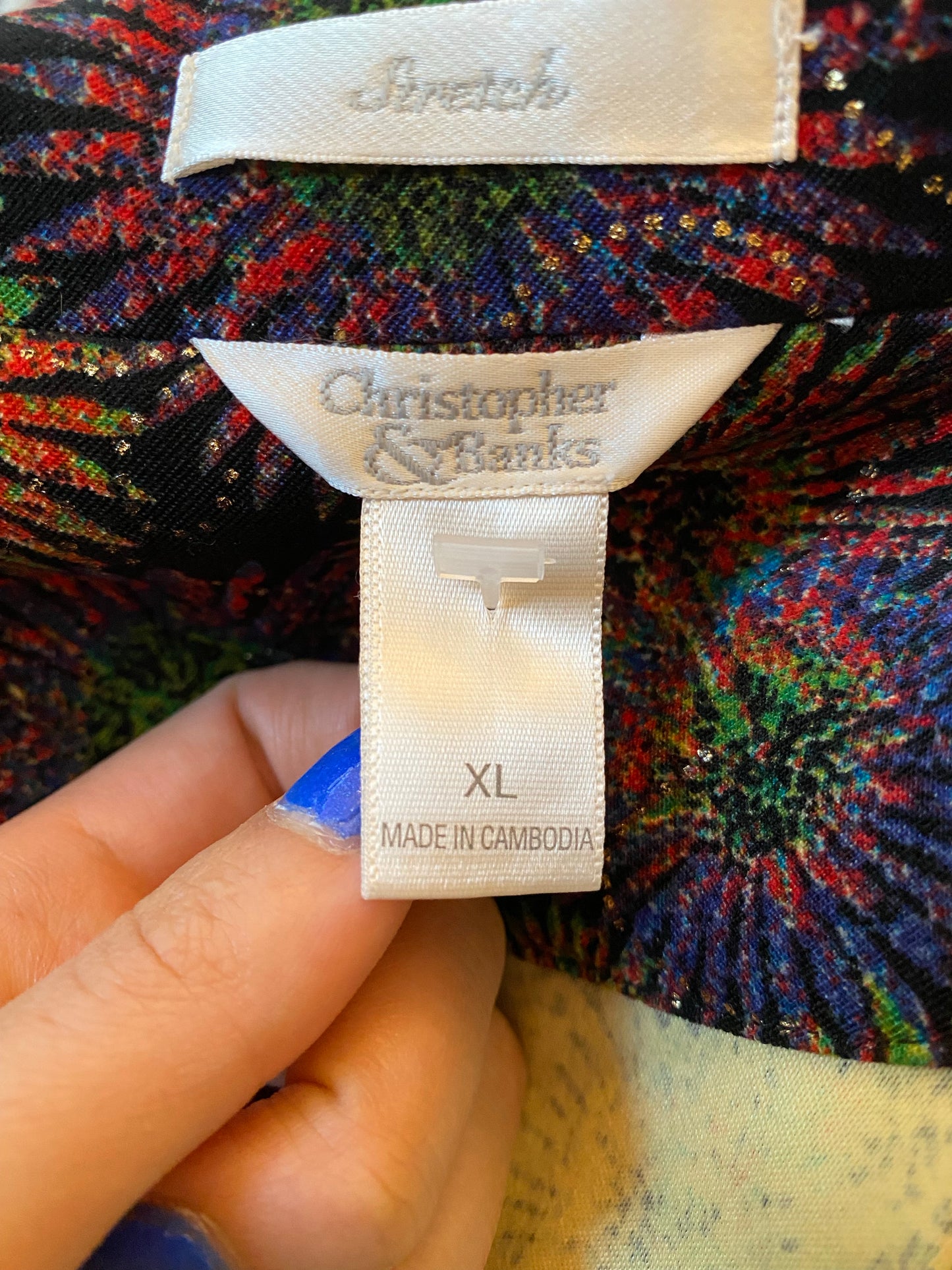 Y2K Sparkly Fireworks Jacket Shirt (XL)