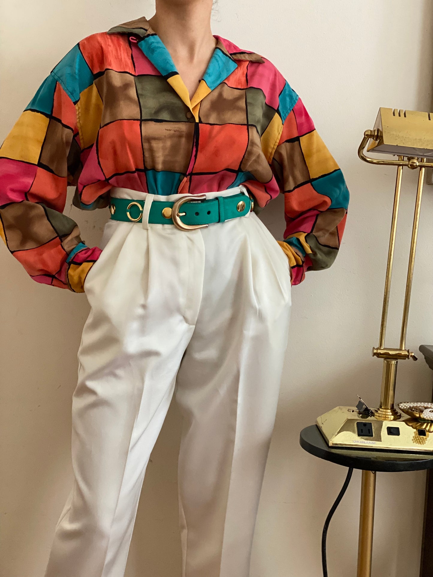 Multicolor Block Blouse (M)