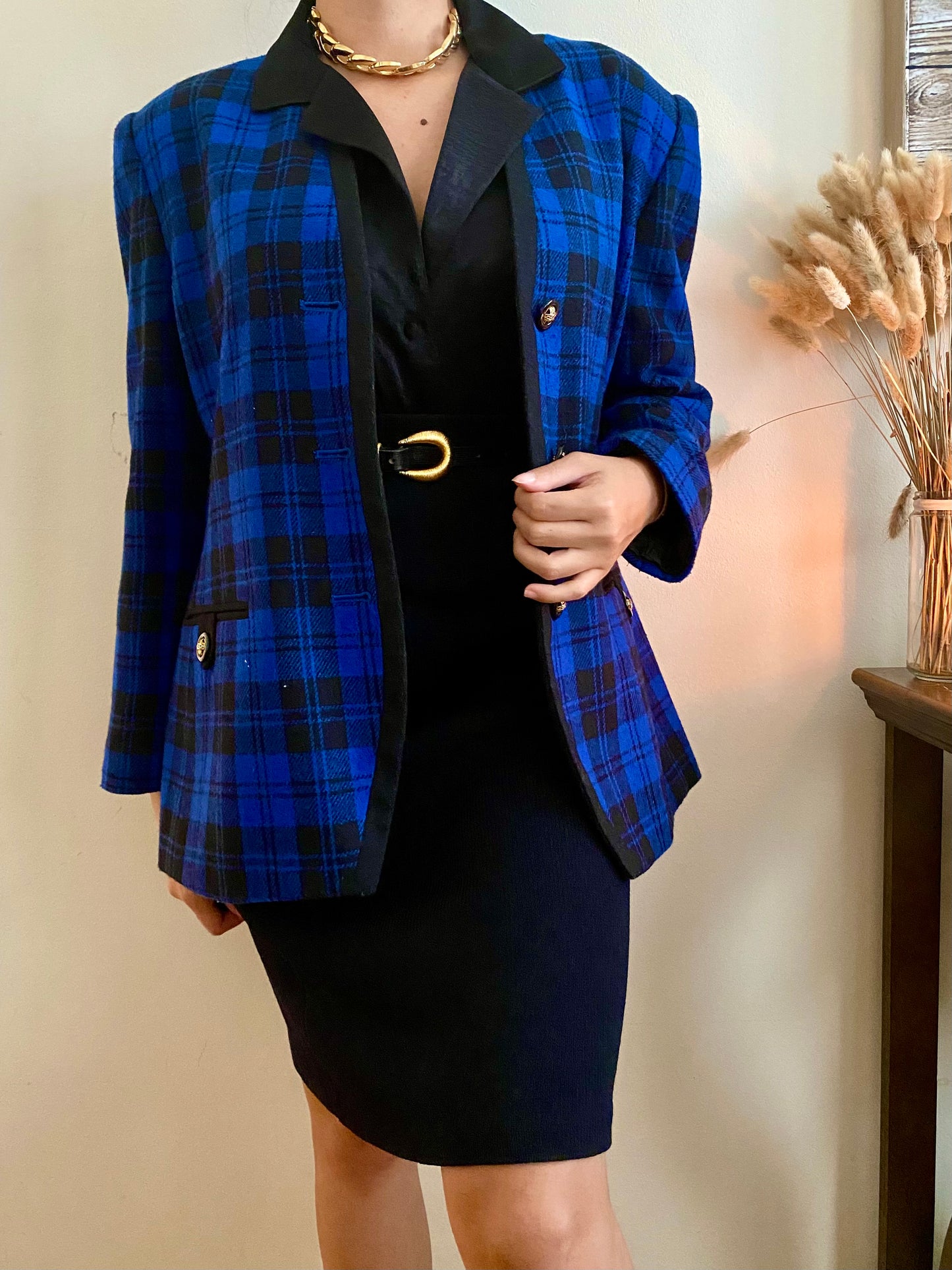Blue Plaid Blazer