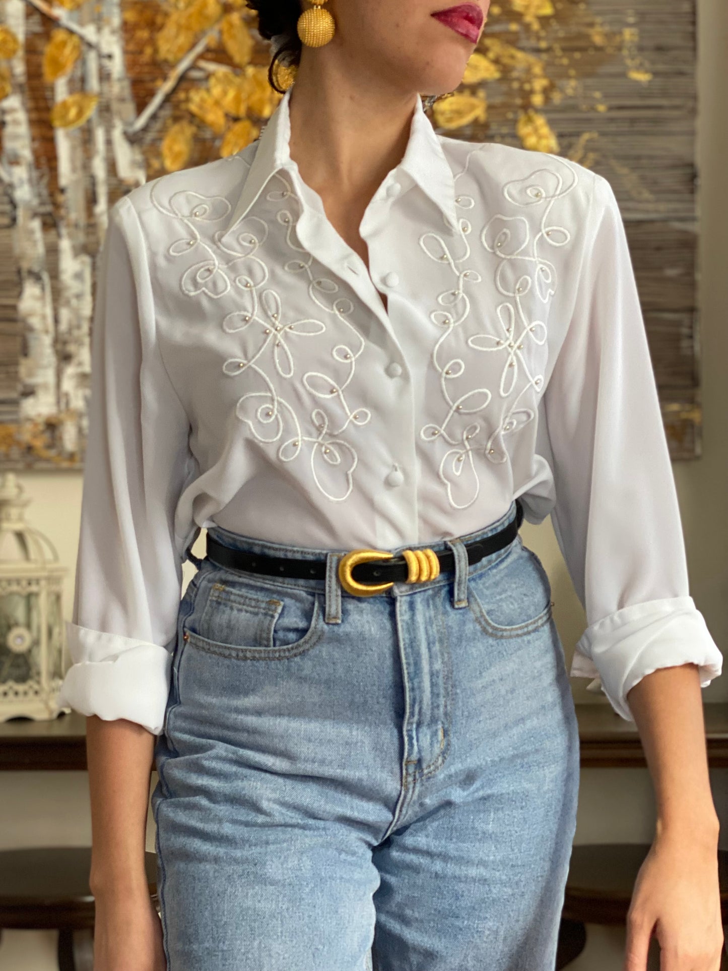 Swirl Design Long Sleeve Blouse (10)