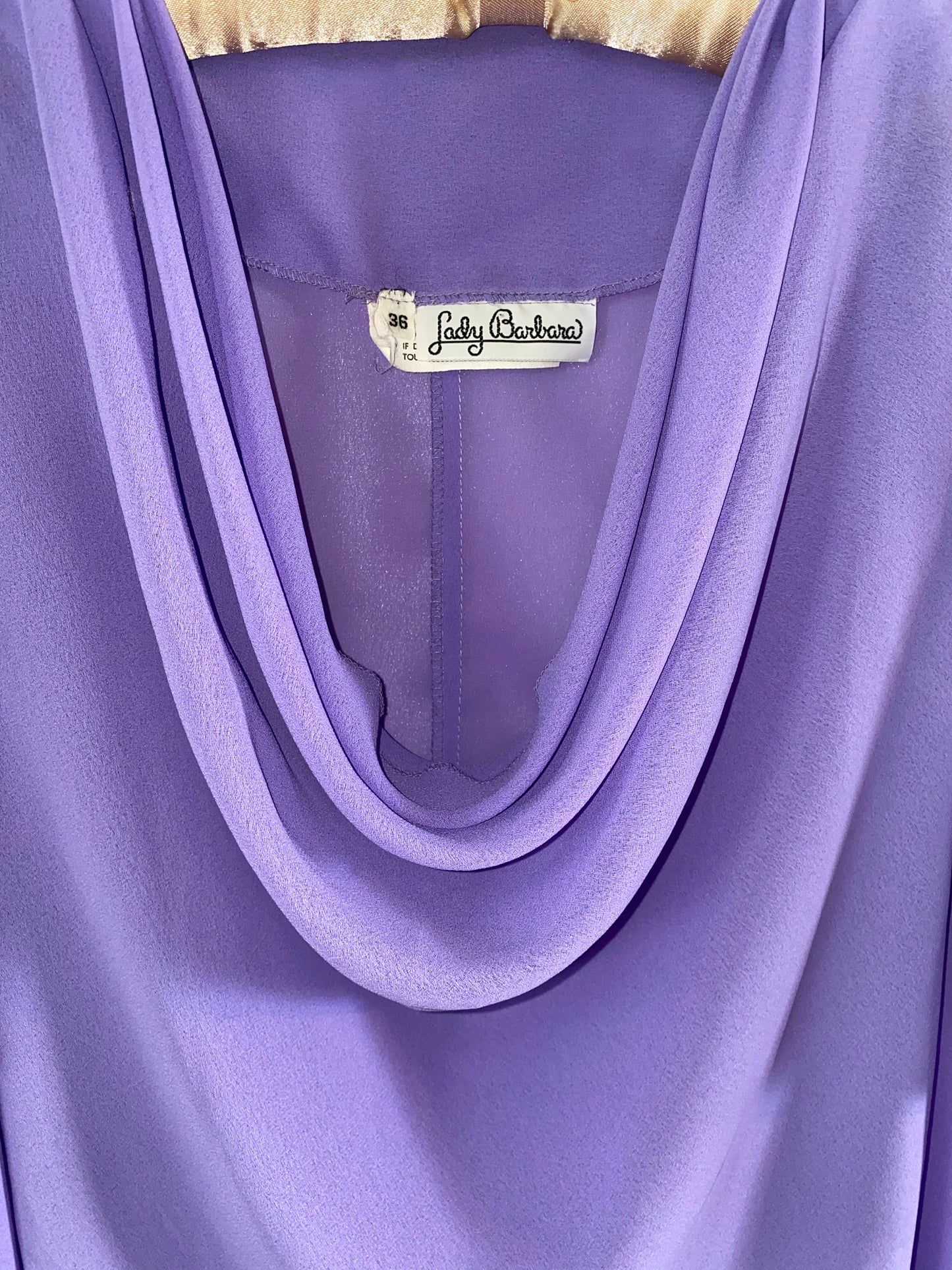 Cowl Neck Bell Short Sleeve Blouse