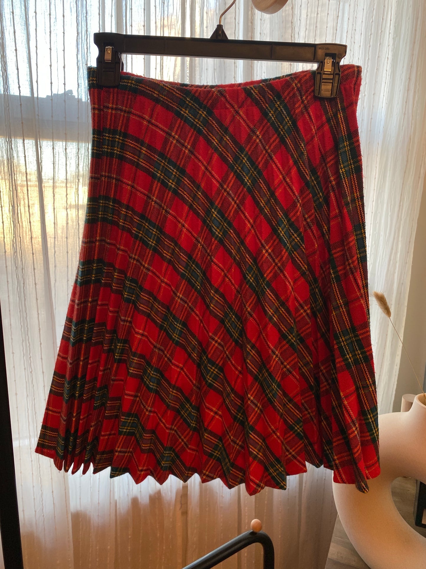 50s Plaid Midi Skirt