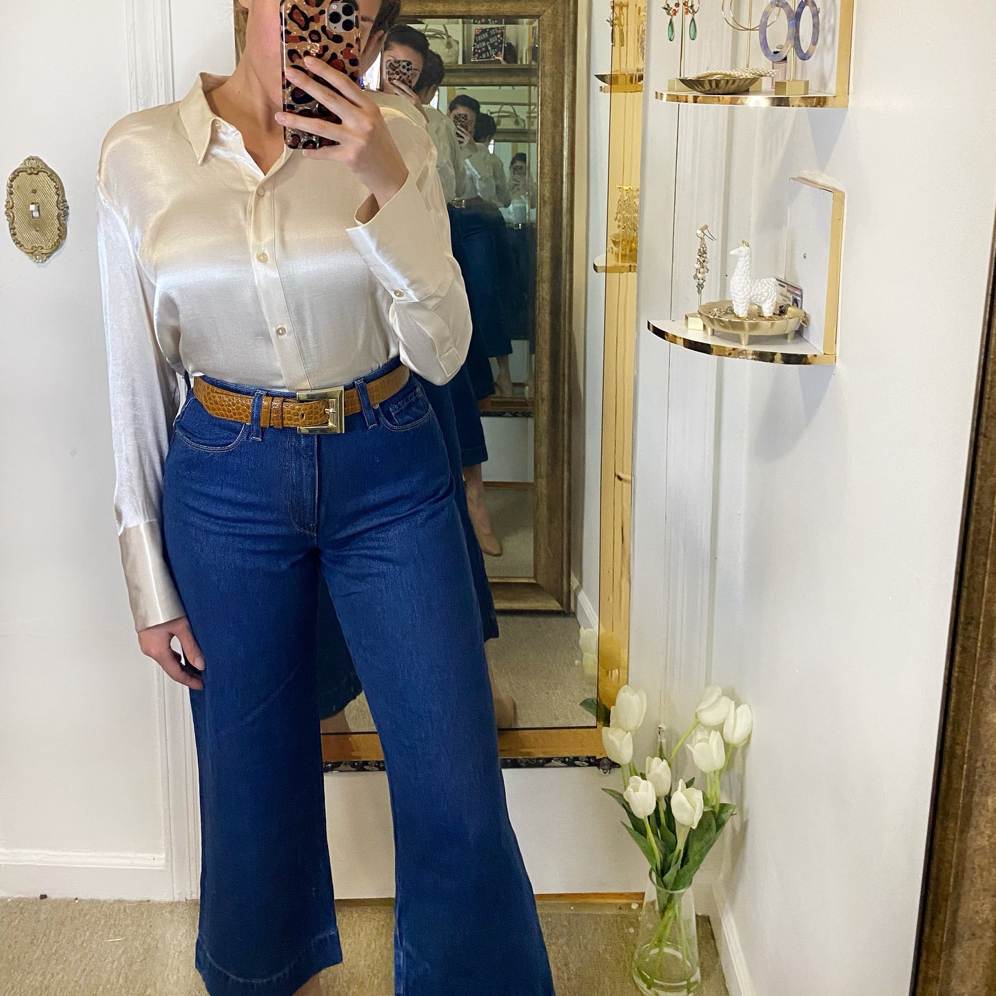 Vintage Alligator Embossed Belt