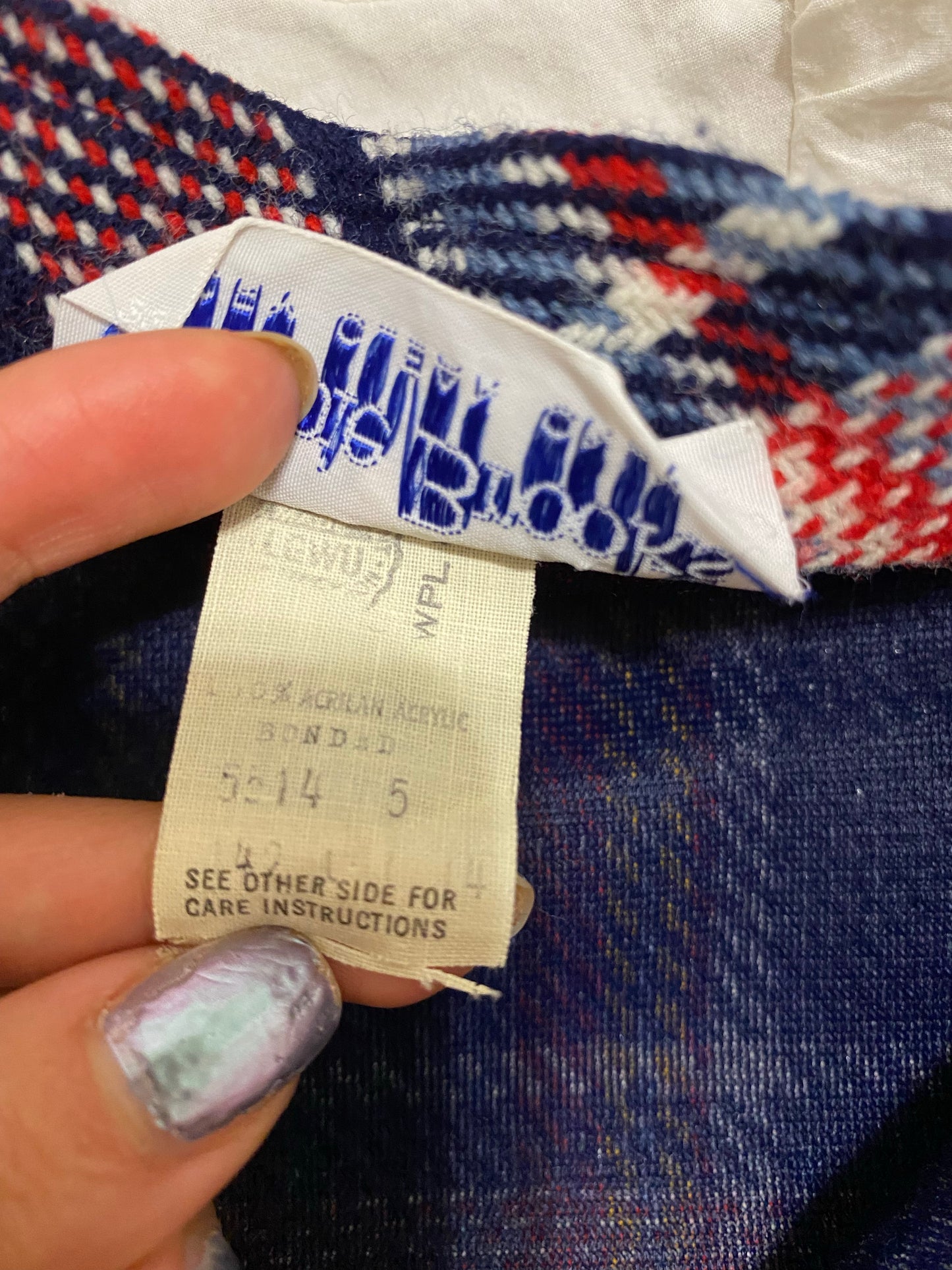 70's Multicolor Plaid High Waisted Flared Pants (XS-S)